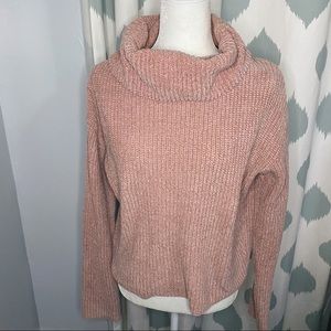 Dress Forum Cowl Neck Pullover Sweater - Soft Pink